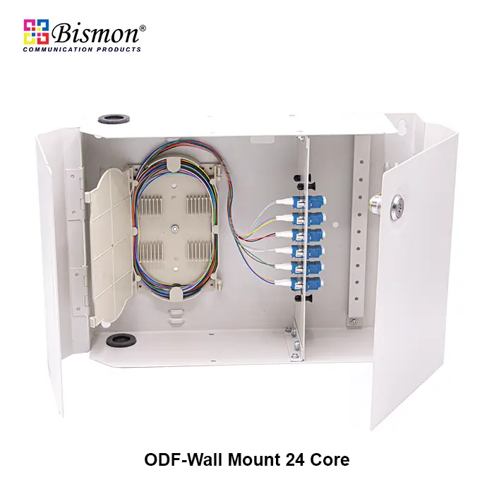 Wall Mount Enclosure Fiber 24 Port-Snap-(ST,SC,FC,LC) without adapter/pigtail